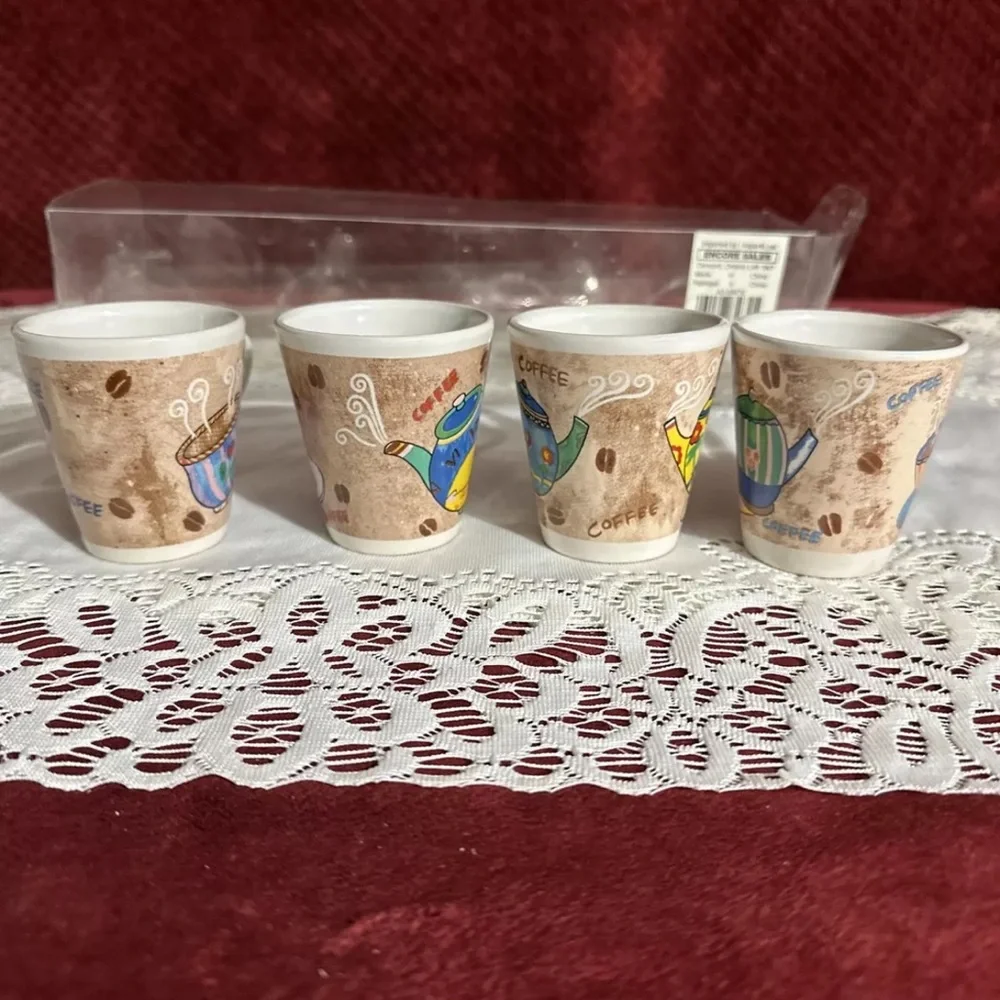 Espresso Cups With Handles By Encore 2x2.5